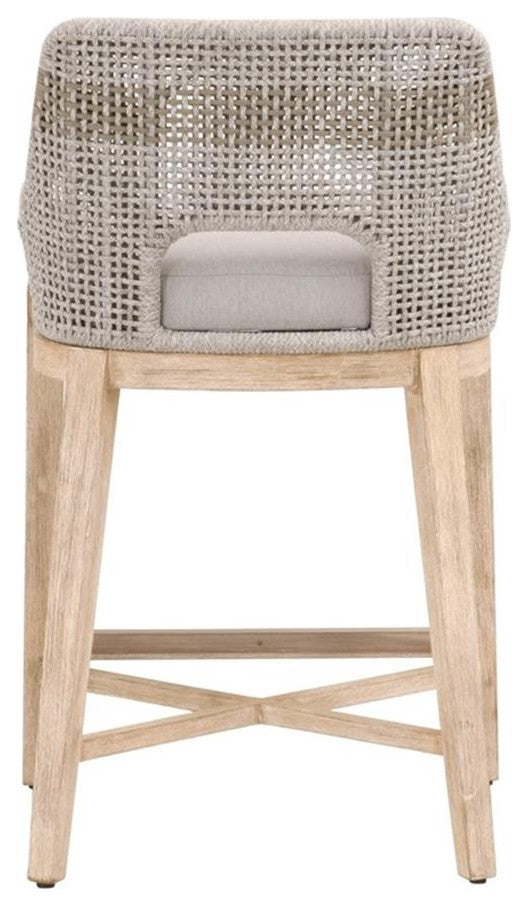 Essentials For Living Woven 26" Fabric Counter Stool in Taupe Gray