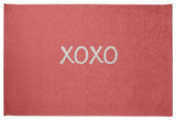 XOXO Valentines Chenille Rug, Coral, 4'x6'