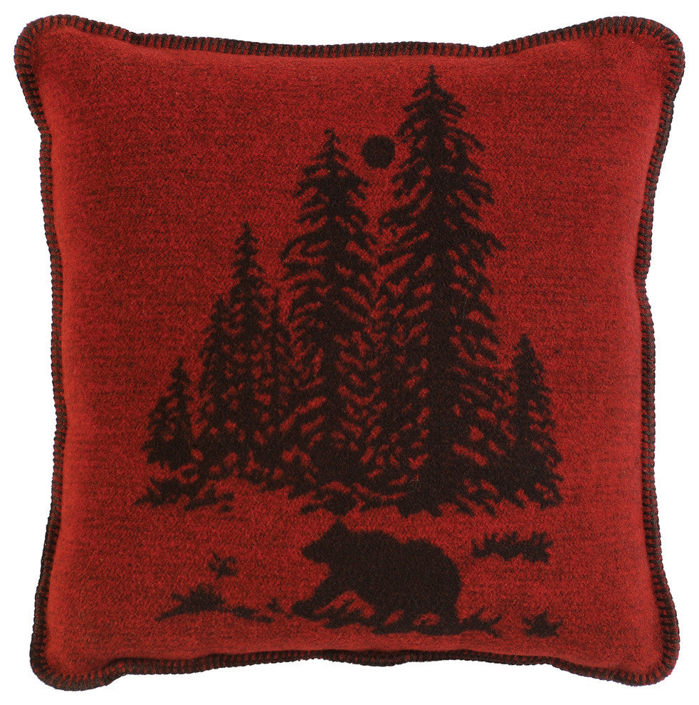 Wooded River Bear Pillow