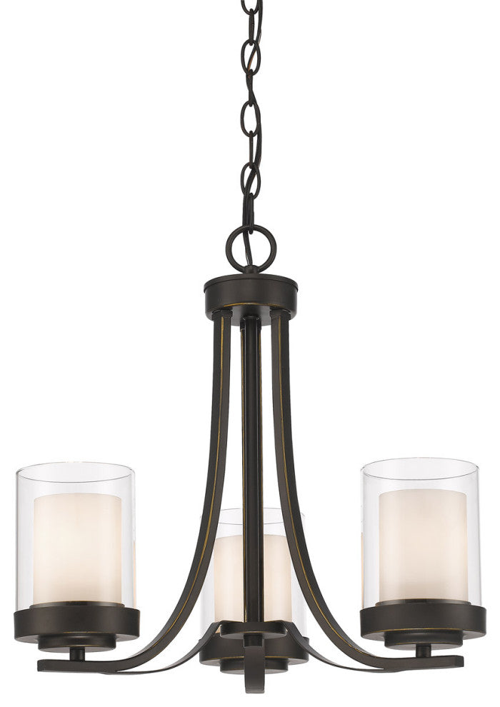 Willow 3 Light Chandelier in Olde Bronze