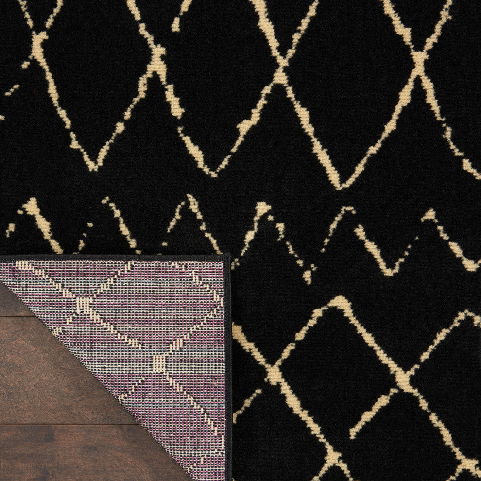Nourison Grafix 3' x 5' Black Bohemian Indoor Area Rug