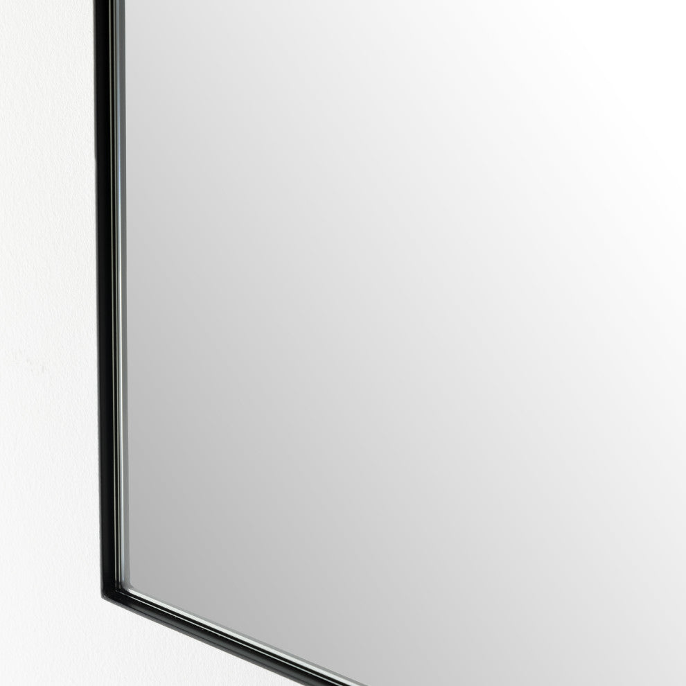 Georgina Small Mirror, Iron Matte Black