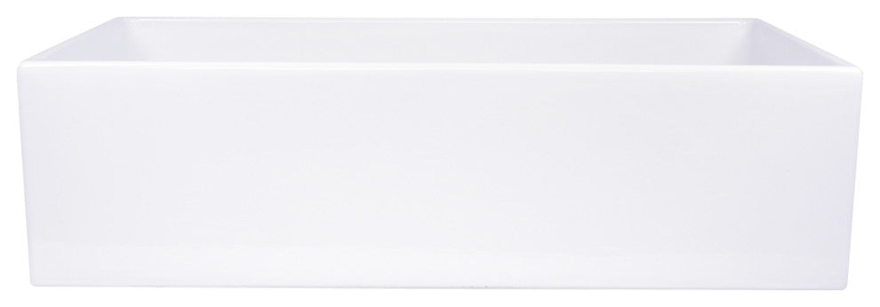 Nantucket Sinks 36" Farmhouse Fireclay Sink with Offset Drain and Grid