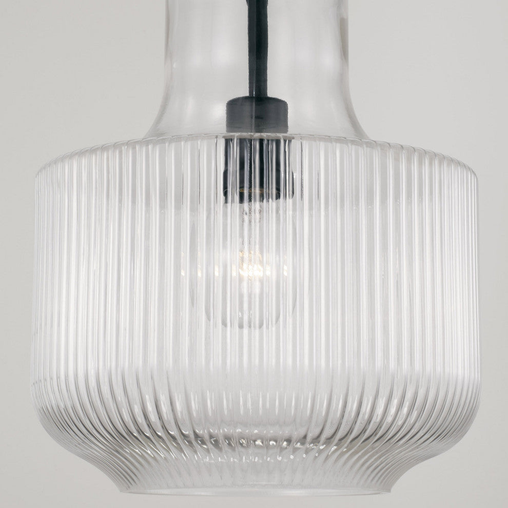 Capital Lighting 345111 Nyla 11"W Abstract Pendant - Matte Black