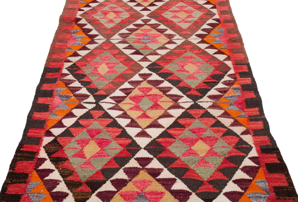 Vintage Turkish Kilim Runner 3' 5" x 10' 4", 41 in. x 124 in.