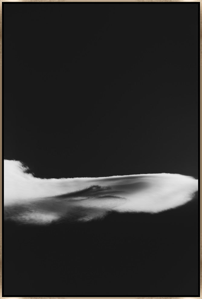 30x45 Lenticular Clouds XI, Framed Artwork, Silver