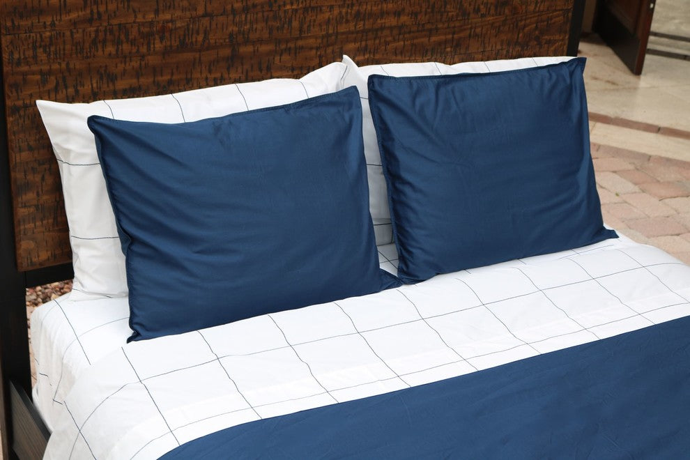 Solid Matte Sateen Comforter Set, Navy, Twin, Twin XL