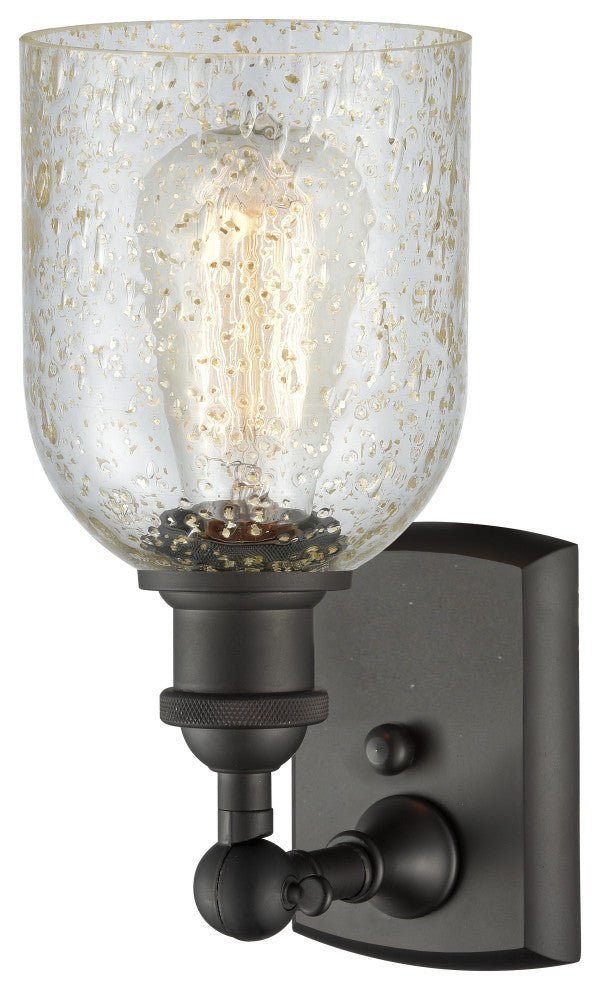 1-Light Caledonia 5" Sconce, Oil Rubbed Bronze, Shade: Mica