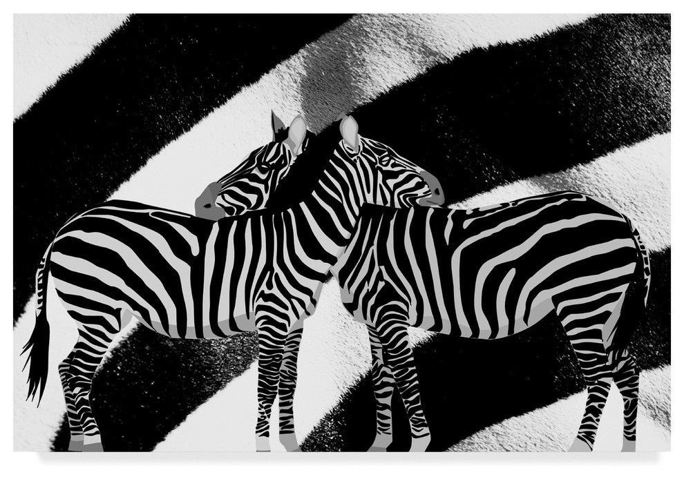"Zebra" by Ata Alishahi, Canvas Art, 22"x32"