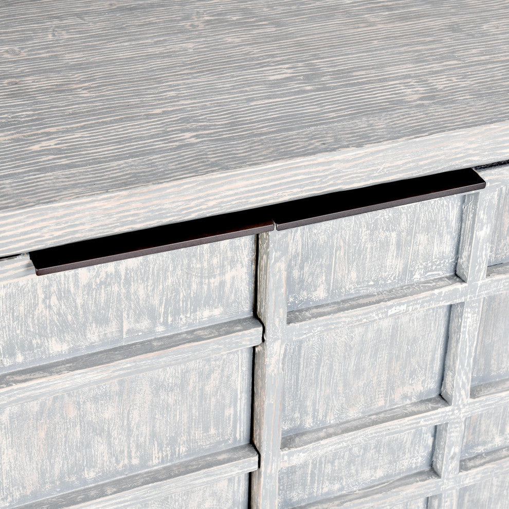 Kosas Home Chandler 86" Reclaimed Pine Wood Antique Blue Sideboard