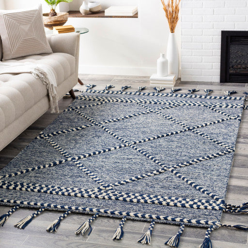 Surya Zanafi Tassels ZTS-2305 5'x7'6" Rug, Navy/Cream