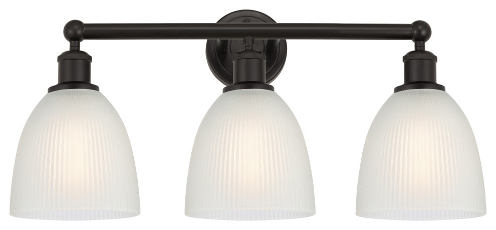 Innovations 616-3W-OB-G381 Castile 3 Light Bath Vanity Light, Oil Rubbed Bronze