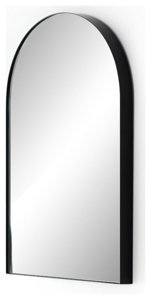 Georgina Small Mirror, Iron Matte Black