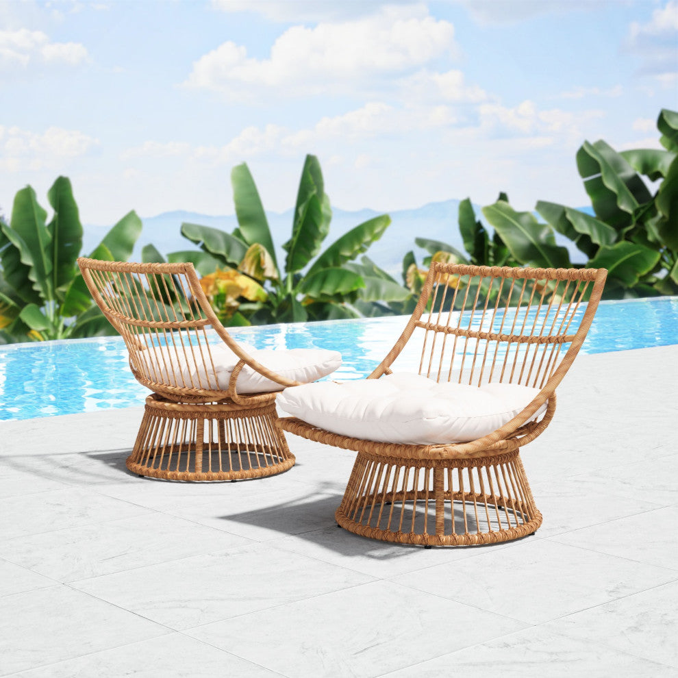 Lounge Chair, Aluminum, Metal, Beige, Natural, Outdoor Patio Balcony Garden