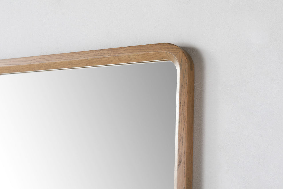 Vela Mirror, Pecan Oak, 36"