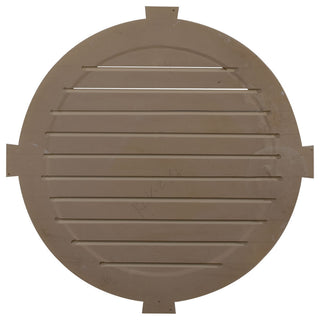 24"W x 24"H x 2 1/8"P Round Gable Vent with Keystones, Functional