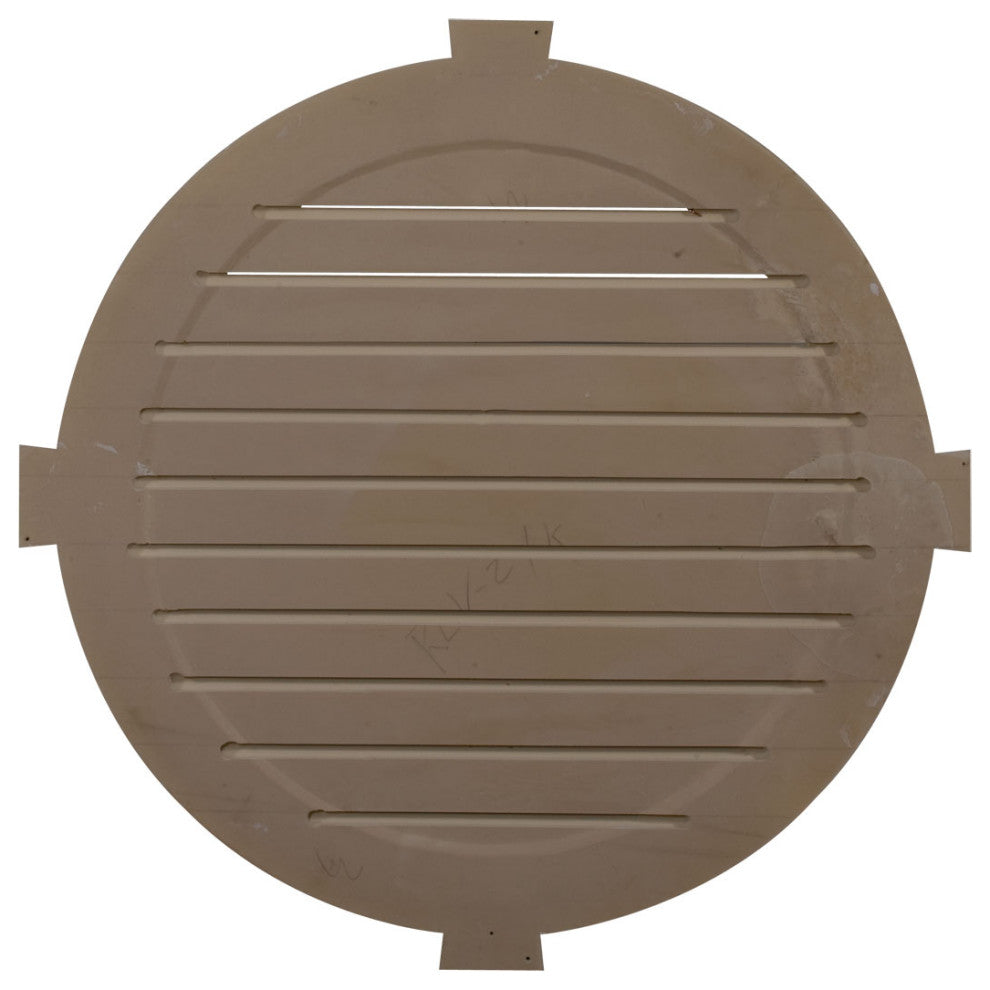 24"W x 24"H x 2 1/8"P Round Gable Vent with Keystones, Functional