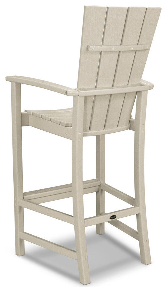 Polywood Quattro Adirondack Bar Chair, Sand