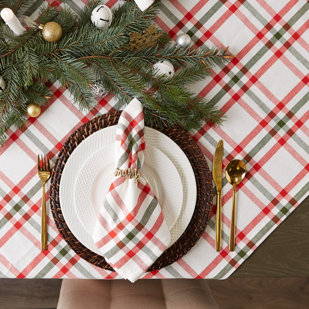 DII Kitchen & Tabletop Jolly Tree Collection Tablecloth 60x104"