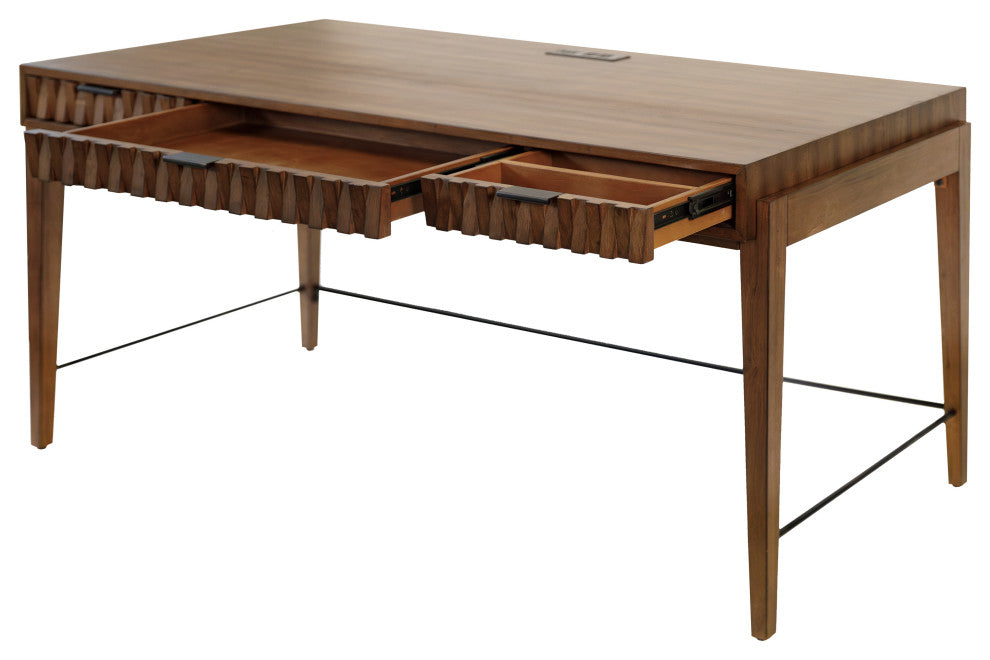Mid-century Modern Writing Desk, Office Desk, Brown