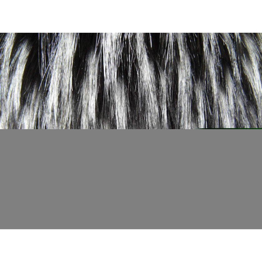 Plutus Wolf Fur Handmade Throw Pillow, (Double sided  12" x 25")