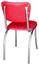 Retro Home Upholstered Dining Chair, Cracked Ice Red