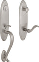 Rockwell Premium Solid Brass Entry Door 200 Series Handleset, Brushed Nickel