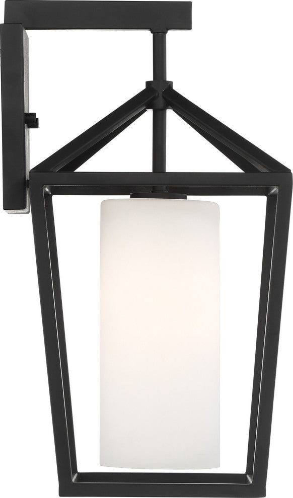 Hopewell One Light Outdoor Lantern, Matte Black