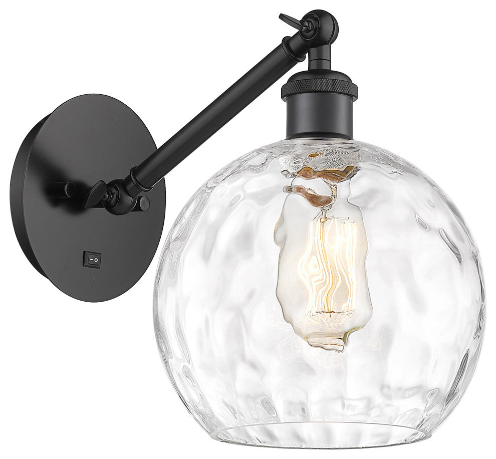 Innovations 317-1W-BK-G1215-8-LED 1-Light Sconce, Matte Black