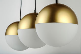 ET2 E20363-92 Half Moon 3 Light 30"W LED Linear Pendant - Black