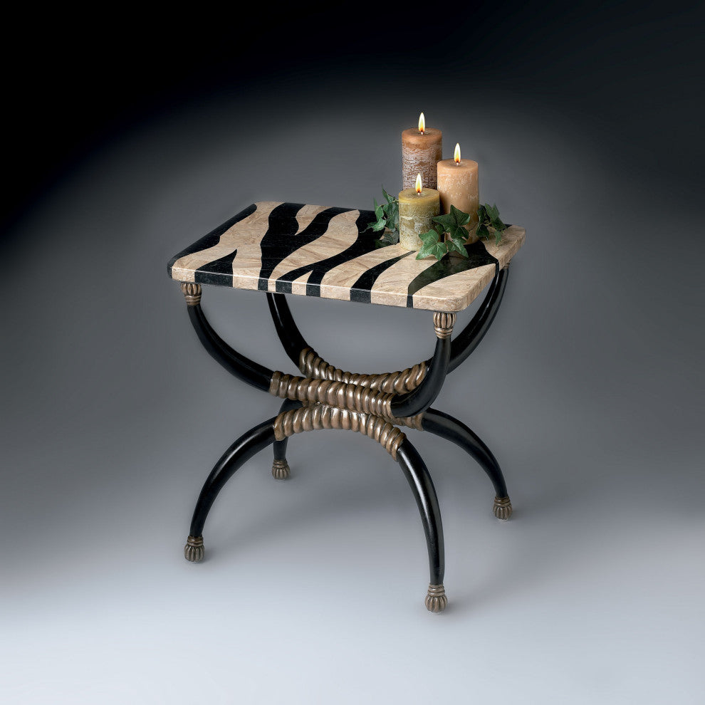 Zebra Accent Table - Multi-Color
