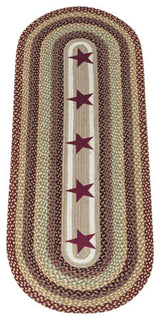 Burgundy Stars Oval Patch 2'x6'