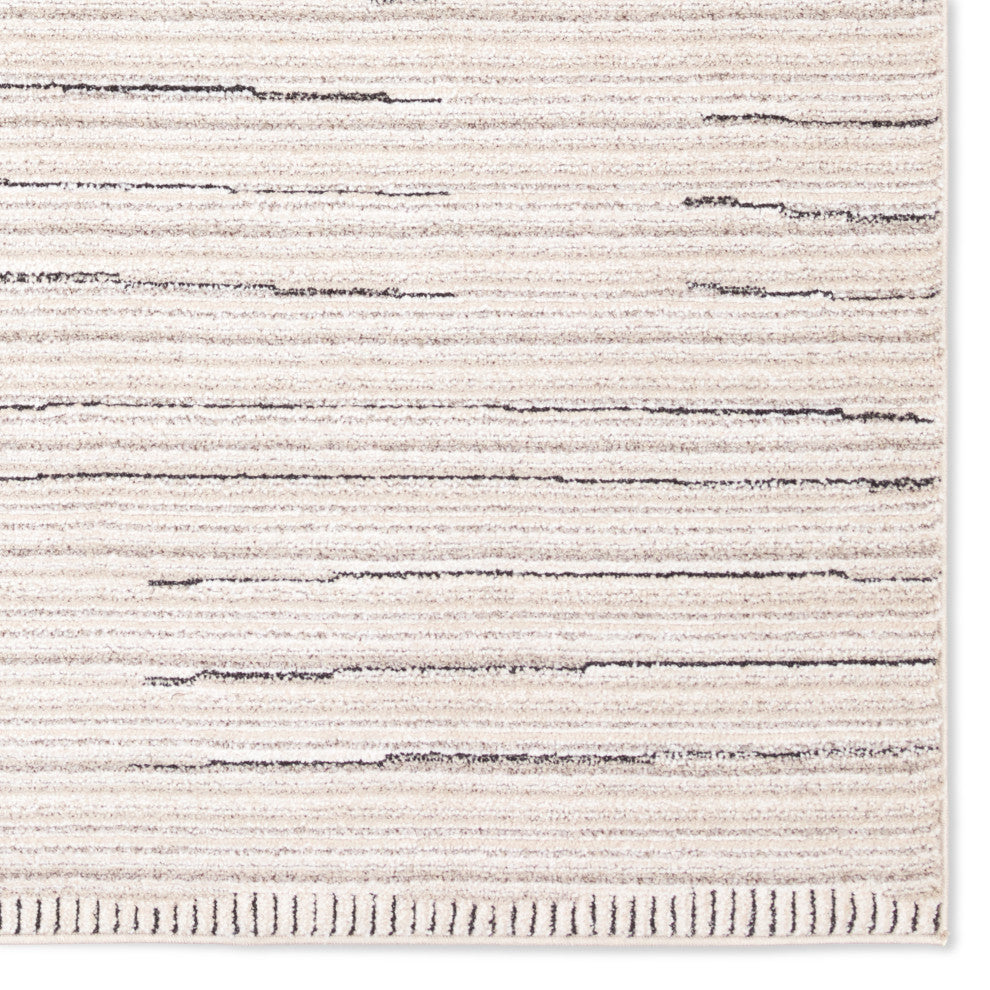 Label J Regious EVA02 Striped Ivory Area Rug, 5'x8'