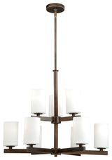 Glendale 9L Chandelier Sienna Bronze