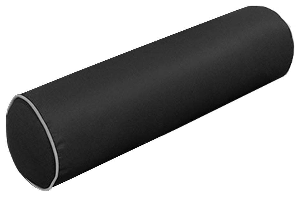 |COVER ONLY| Outdoor Contrast Piped Trim Large 26x6 Bolster Pillow Cover AD003