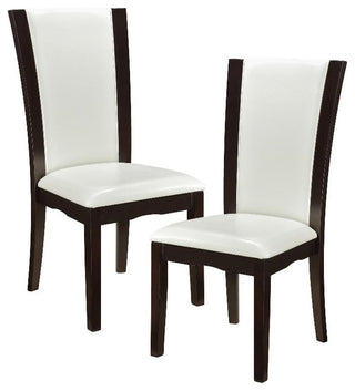 Lexicon Wood and Faux Leather Dining Room Side Chair in Espresso (Set of 2)
