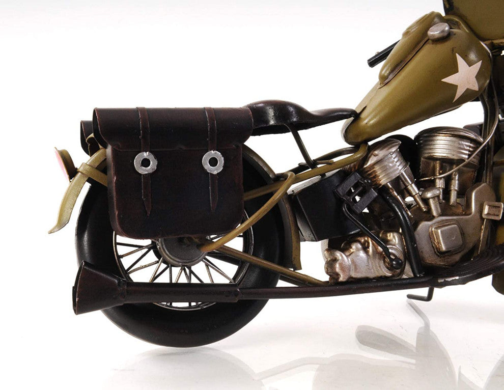 1942 Yellow Motorcycle 1:12 Iron Vintage Model