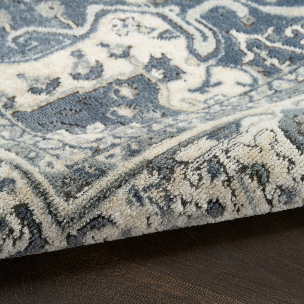 Nourison Quarry 6' x 9' Navy Ivory Vintage Indoor Rug