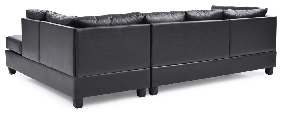 Pasqual Sectional, Black Pu