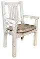 Captain''s Chair, Ready to Finish With Upholstered Seat, Buckskin Pattern
