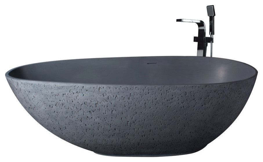 Vanity Art 67" Solid Surface Freestanding Bathtub