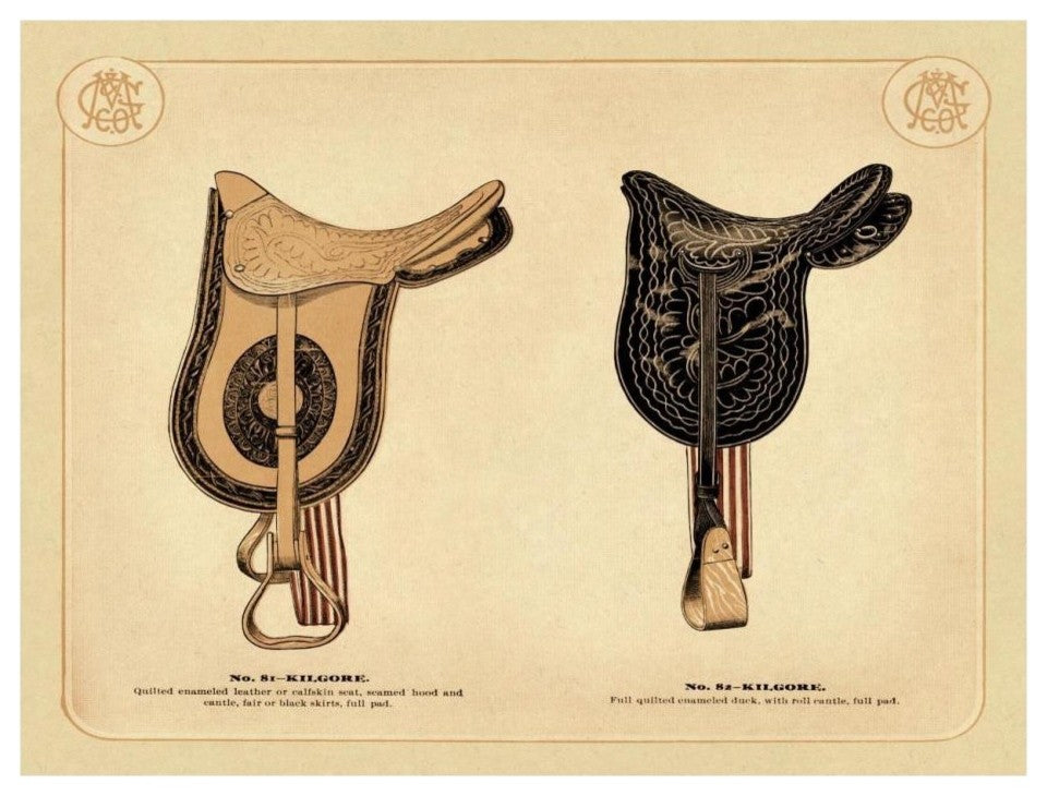 "Saddles and Tack: Kilgore Saddles #2" Digital Paper Print, 26"x20"
