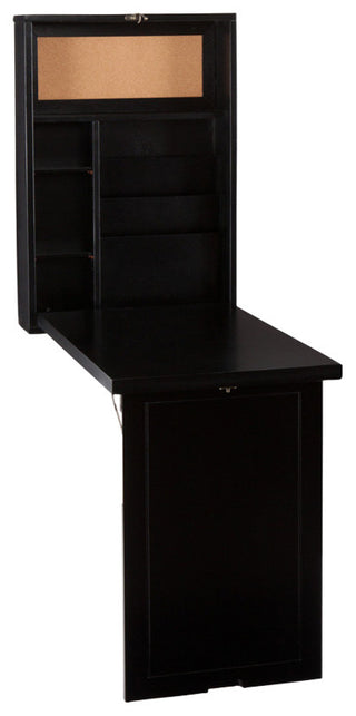 Rosanna Fold-Out Convertible Desk, Black