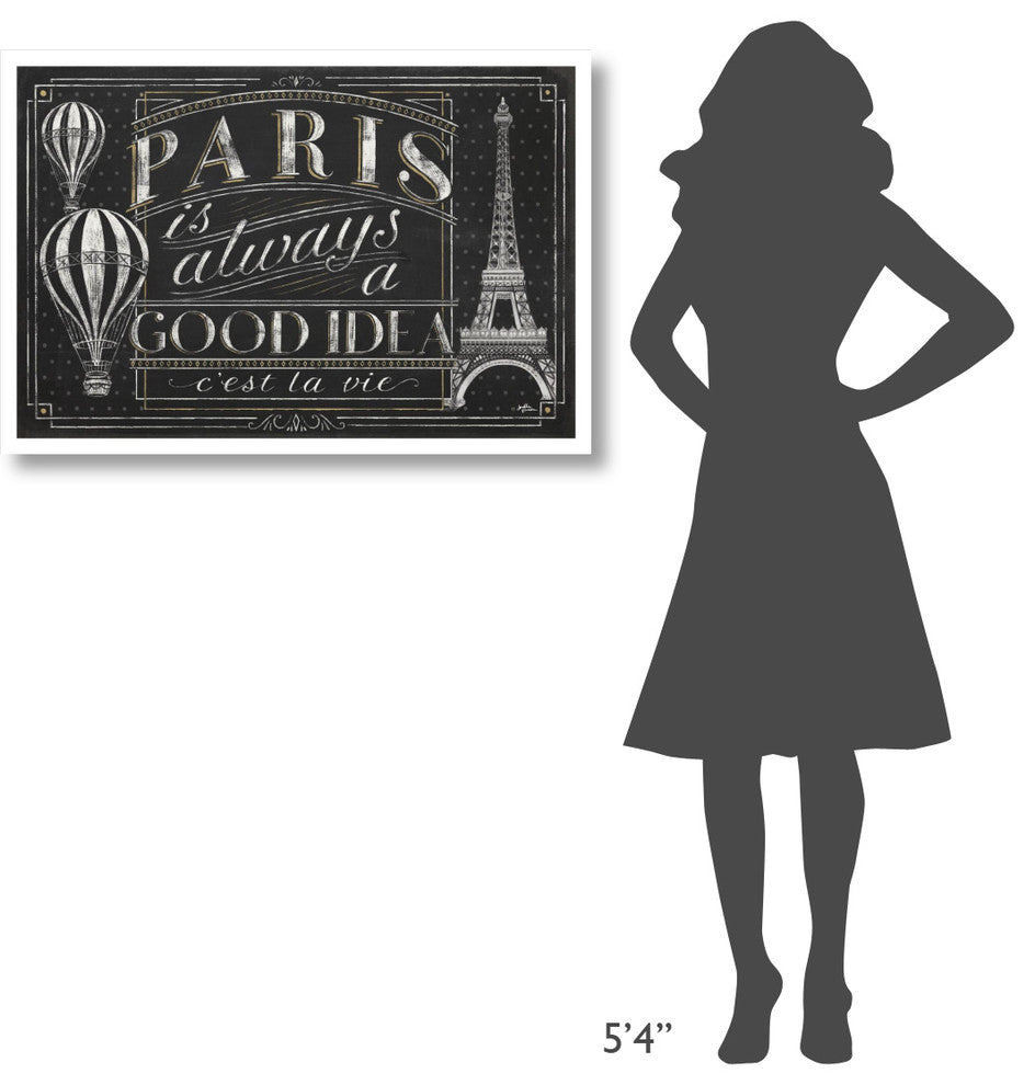 "Vive Paris I" Digital Paper Print by Janelle Penner, 38"x26"