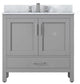 36" Plywood Freestanding Bathroom Vanity Set with Drawer and Doors, Grey