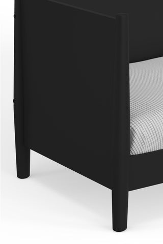 Flynn Mid Century Modern Twin Size Day Bed, Black