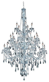 Elegant Verona Foyer Hall Light, Chrome Finish With Royal Cut Crystal
