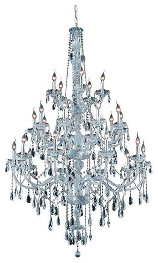 Elegant Verona Foyer Hall Light, Chrome Finish With Royal Cut Crystal