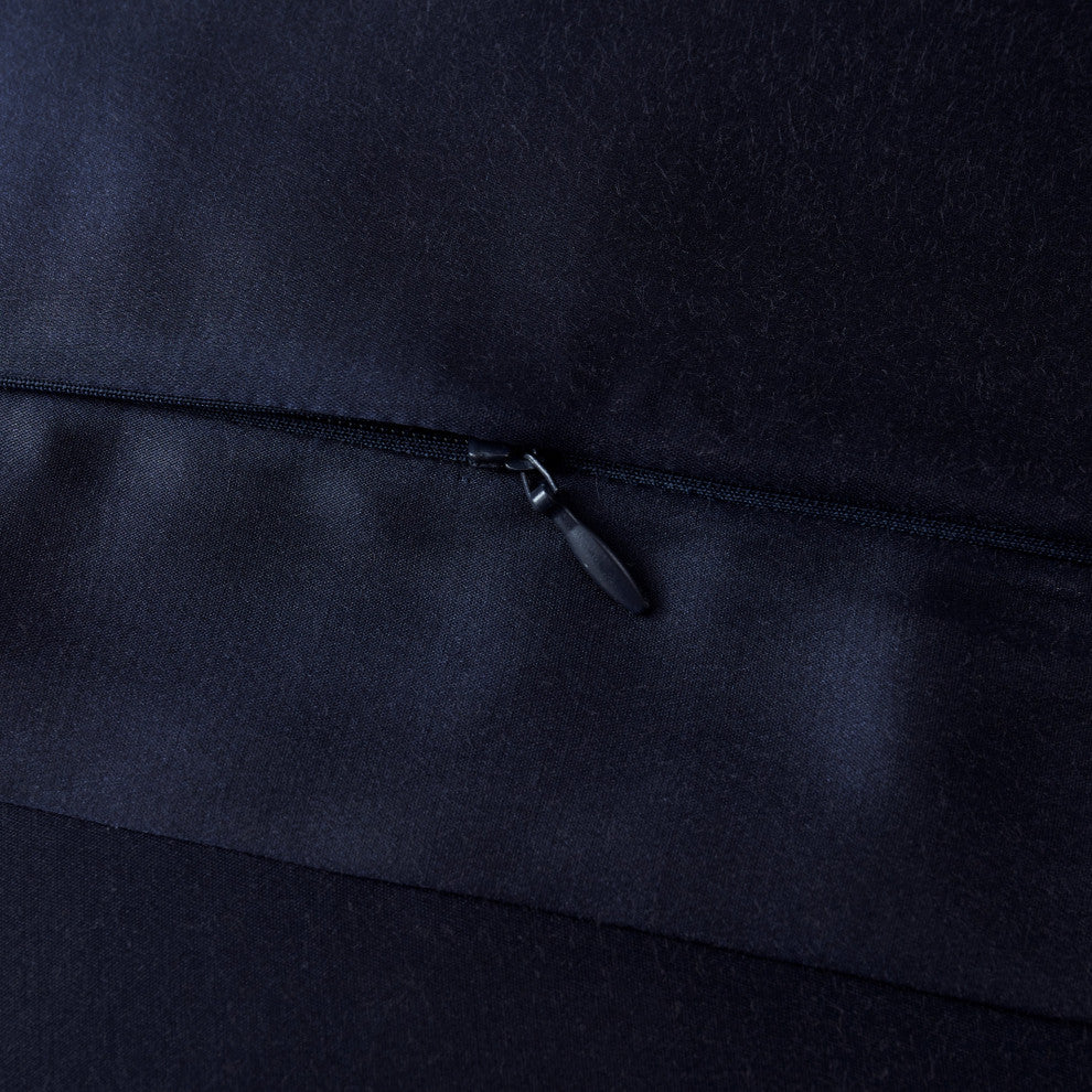 High Shine Satin Euro Sham, 27"x27", Navy, 1 Piece