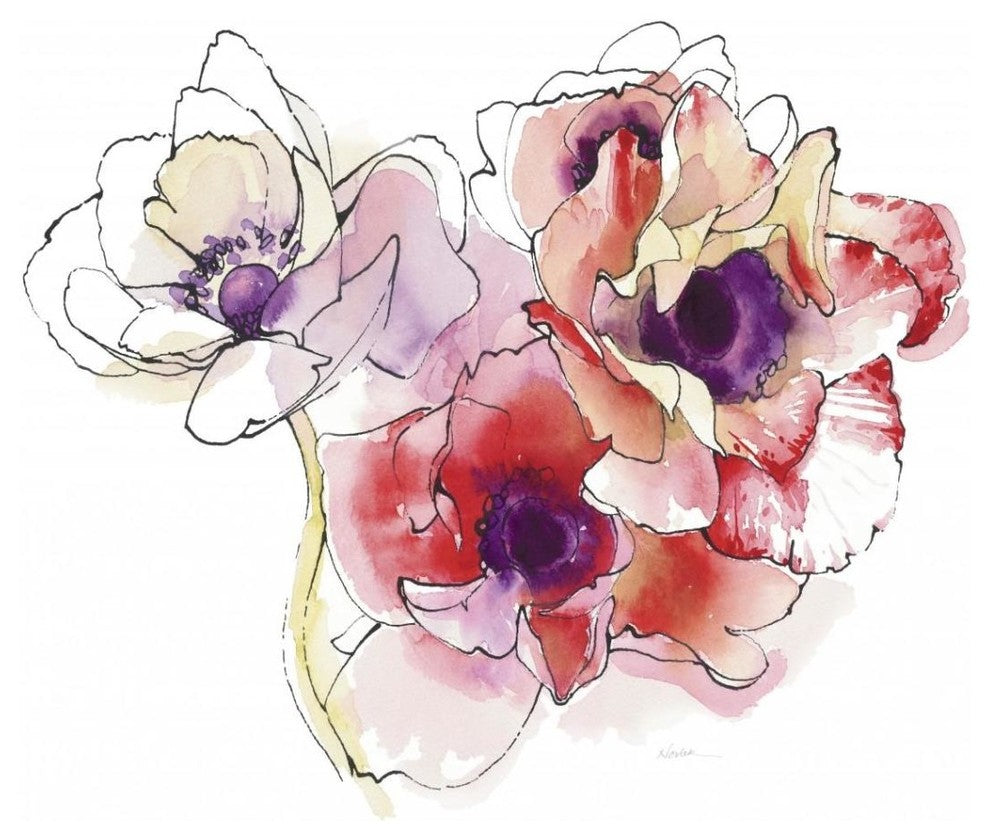 "Mistral Trio I White Square" Digital Paper Print by Shirley Novak, 38"x38"
